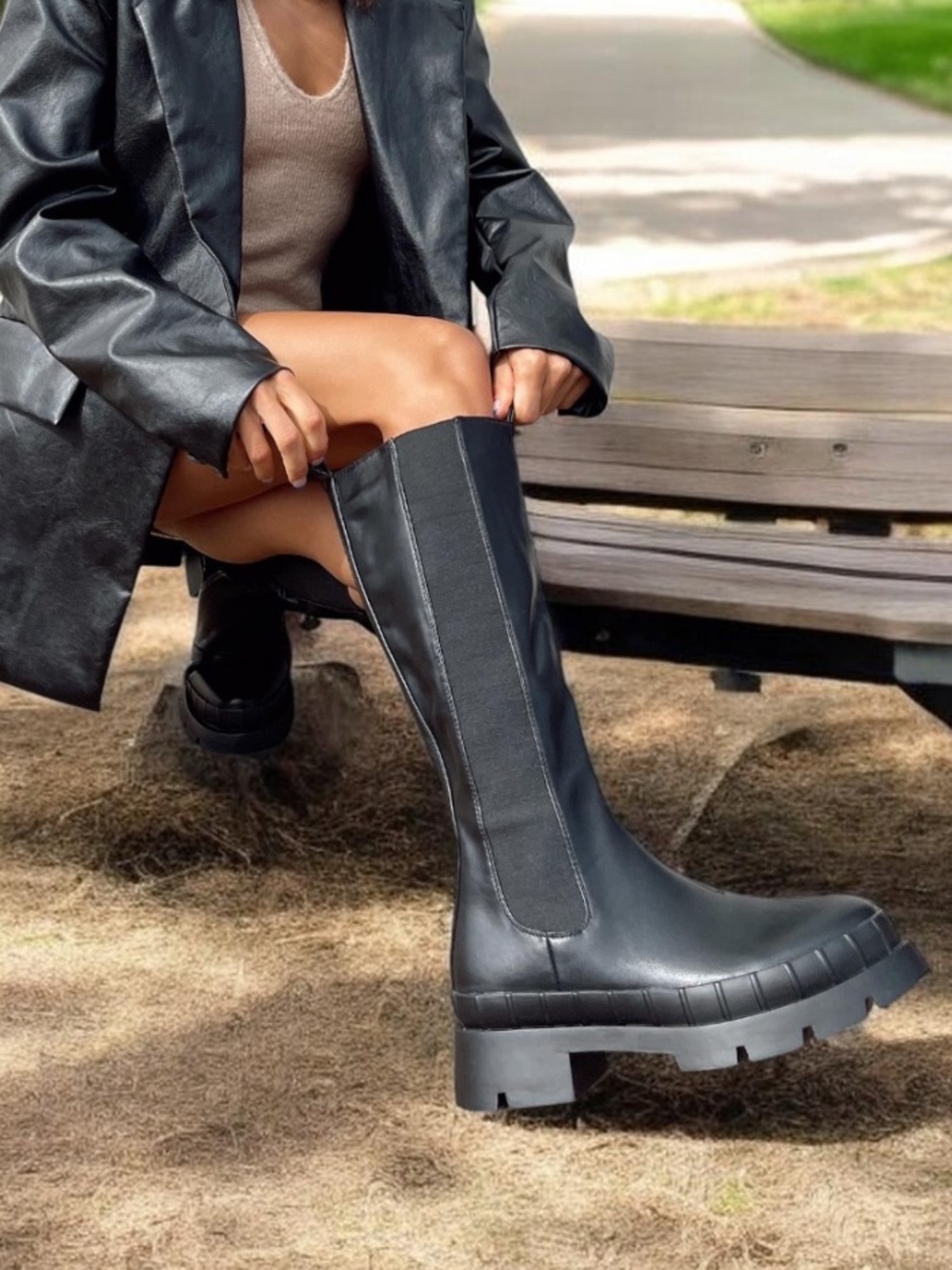 PRINCESS POLLY Douglas Chunky Platform Boots Size 7 ~ NWOT
